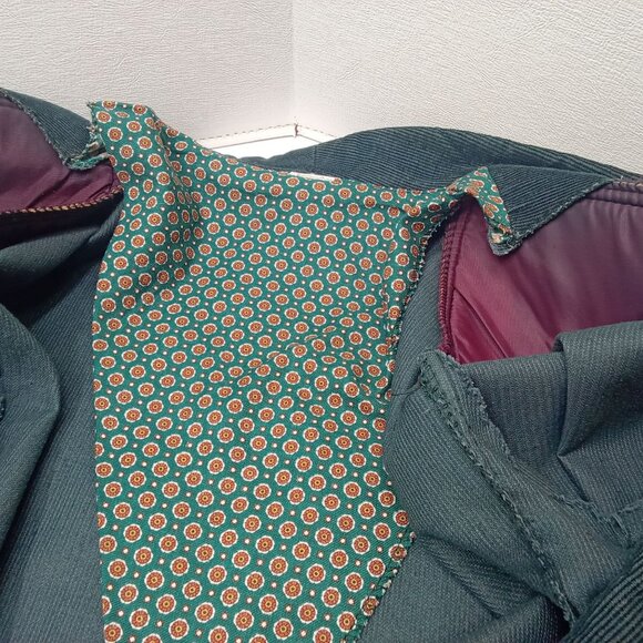 Vintage '70s 2-pc Set Suit Corduroy Blazer Belted + Skirt Kick Pleat S/M(6-8) - Picture 10 of 10